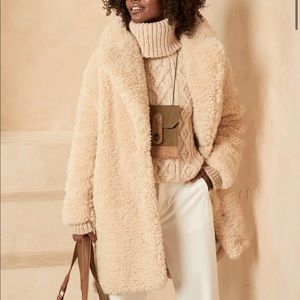 Banana Republic Oversized Sherpa Cocoon Coat